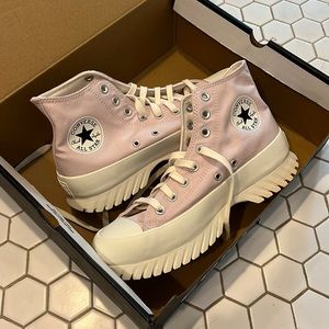 Pink Platform Converse